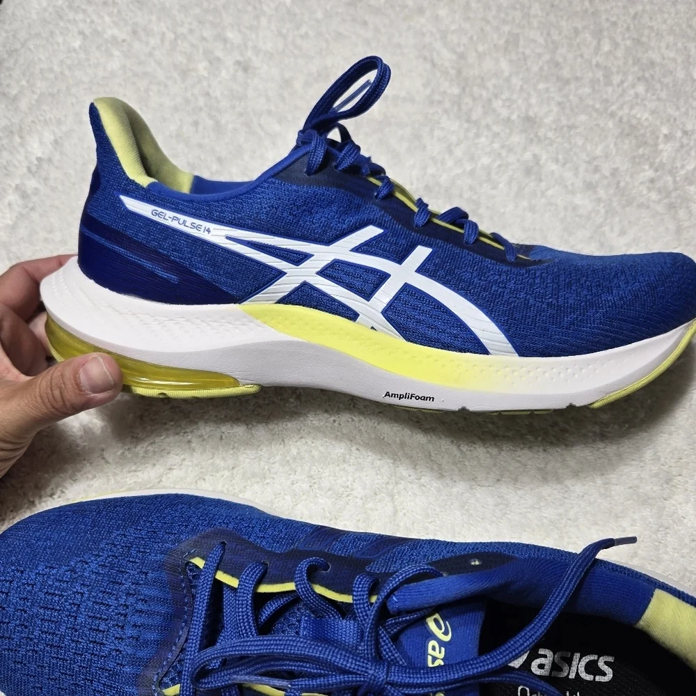 Asics Gel Pulse 14 Shoes Running Men's Sz 9 Blue/white